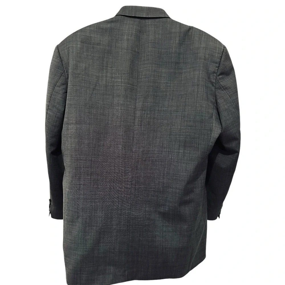 HUGO BOSS Mens Blazer Gray 100% Virgin Wool Blazer Guabello Super 130s‎ 48R